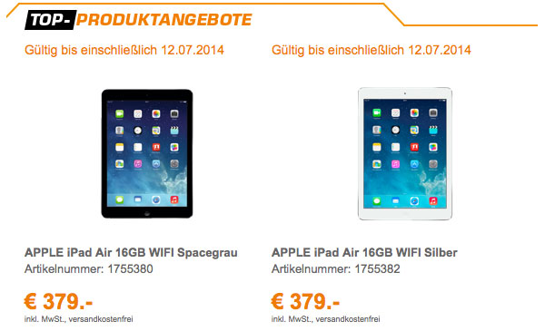 das neue iPad Air günstiger kaufen