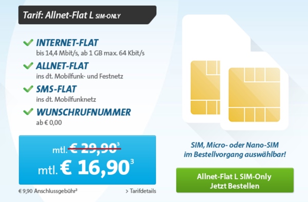 günstige Allnet-Flat und Surfflat im Telekom-Netz