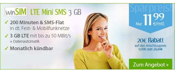 günstiger Smartphone Tarif mit viel Datenvolumen und Freiminuten und SMS -Flat