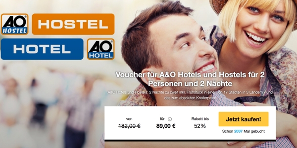 A&O Hotel und Hostels Gutschein