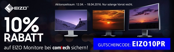 EIZO Monitore günstiger kaufen comtech Gutschein