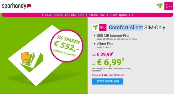 Telekom Internet Flat und Telefonier Flat unter 7 Euro im Monat