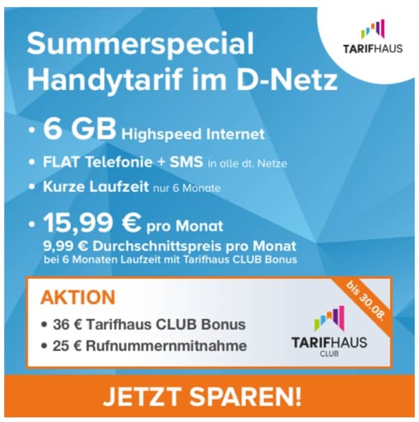 Vodafone SimOnly Handyvertrag unter 10€