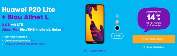 Huawei Smartphone mit Vertrag günstiger