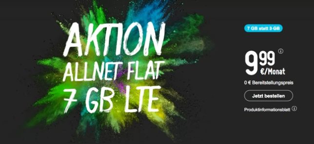 7 GB LTE Handytarif bis 10 Euro