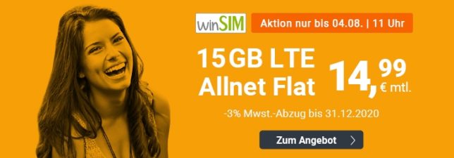 günstiger Handyvertrag 15 GB LTE