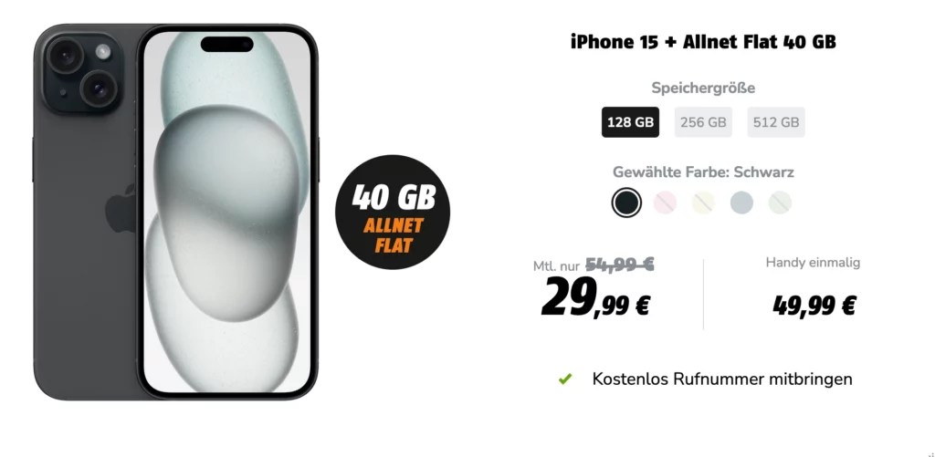 iPhone 15 Vodafone Vertrag