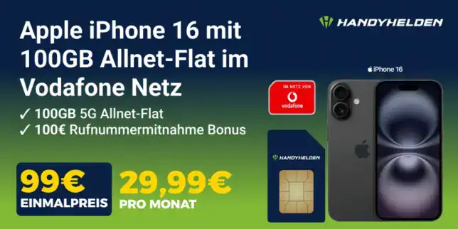 iPhone 16 mit Vodafone Vertrag