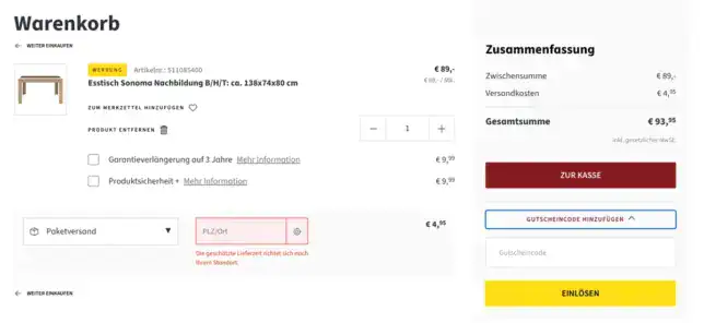 POCO Gutschein einlösen