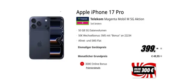 iPhone 17 Pro mit Vertrag