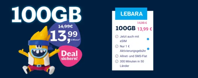 Lebara 100 GB Handyvertrag