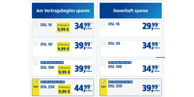 1und1 DSL angebot