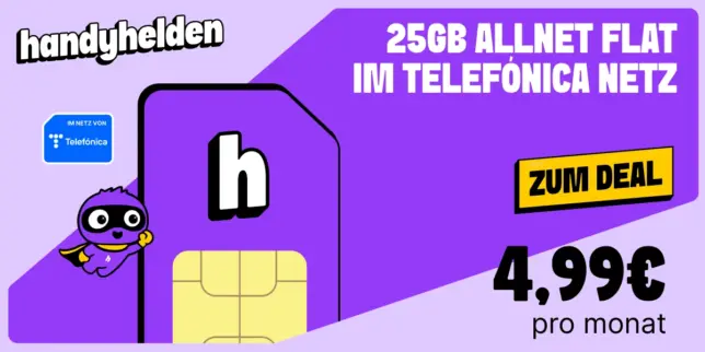 25 GB Handyvertrag 5 Euro