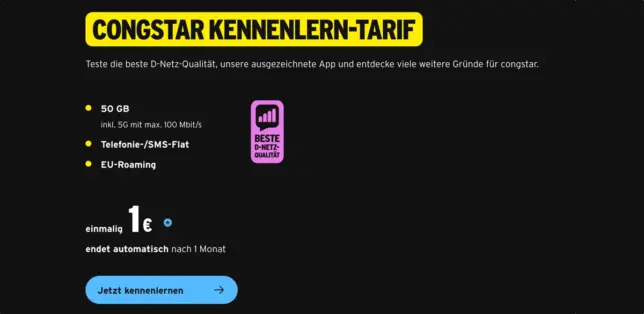congstar Handytarif testen