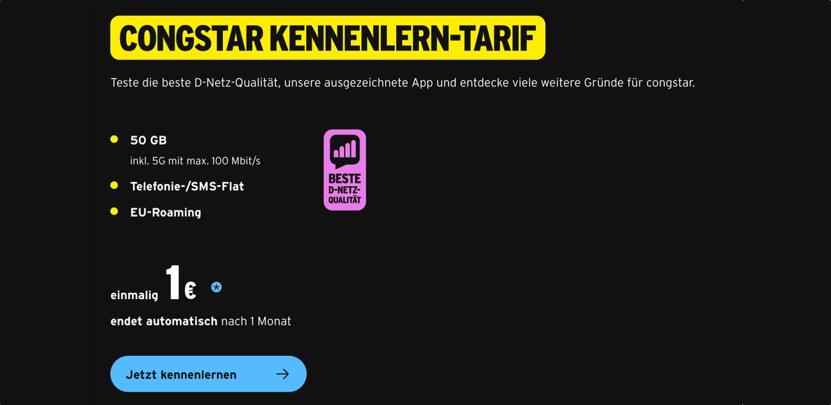 congstar Handytarif testen