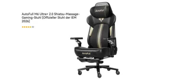 AutoFull M6 Ultra+ 2.0 Shiatsu-Massage-Gaming-Stuhl