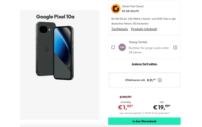 Google Pixel 10 mit Vertrag