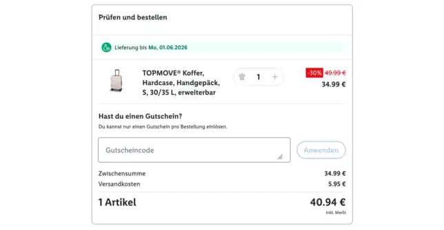 LIDL Gutschein einlösen