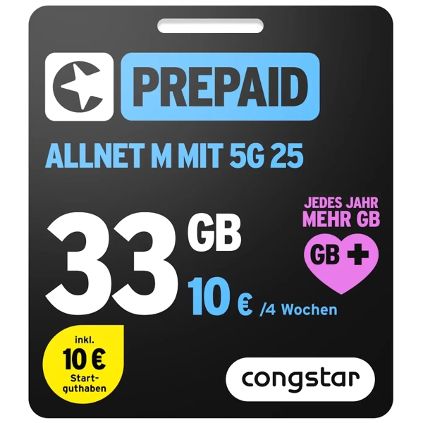 congstar Telekom Handynetz Prepaid Tarif