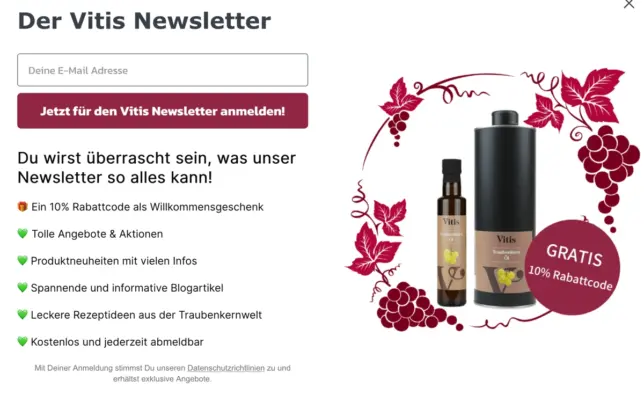 vitis24 Newsletter Gutschein